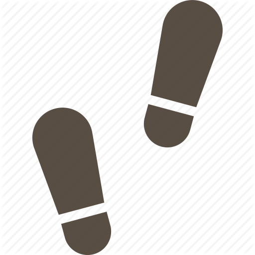 Footprint, Human, Shoe, Track Icon