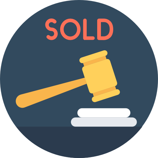 Auction Icon Real Estate Vectors Market