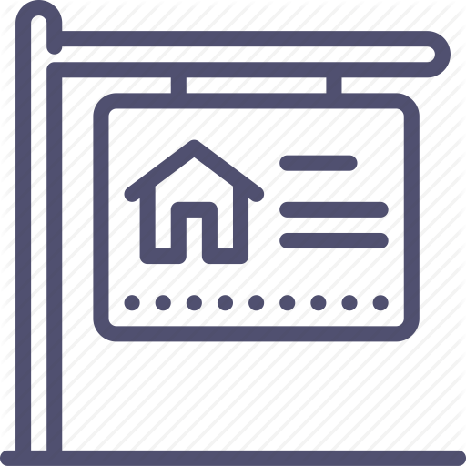 Building, For, House, Sale, Sign Icon