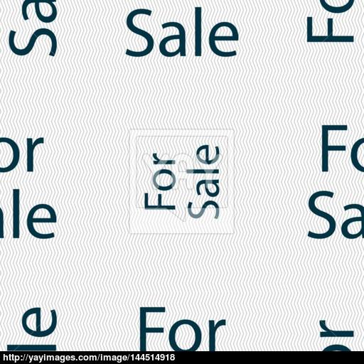 For Sale Sign Icon Real Estate Selling Seamless Abstract