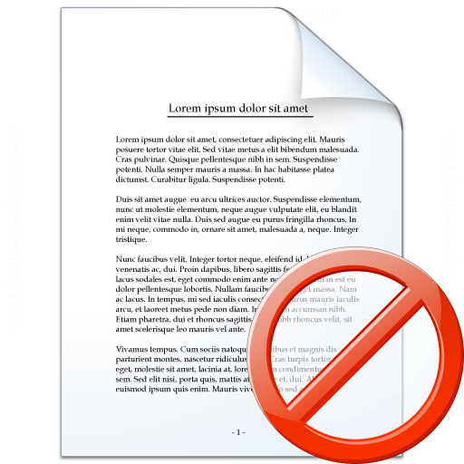Iconexperience V Collection Document Forbidden Icon
