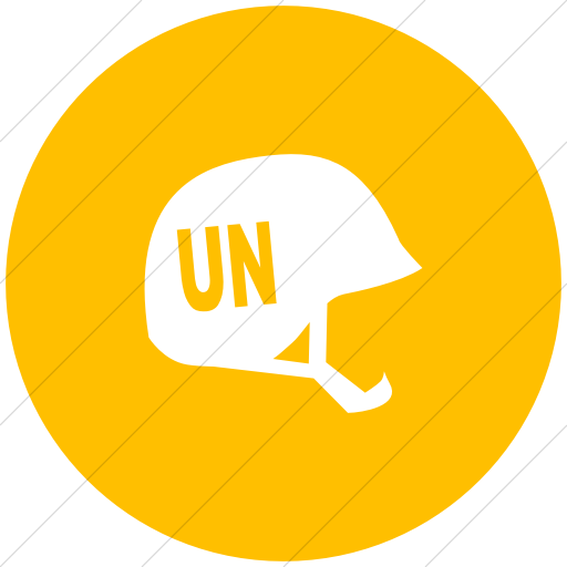 Flat Circle White On Yellow Ocha Humanitarians People