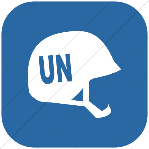 Flat Rounded Square White On Blue Ocha Humanitarians