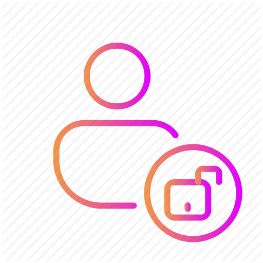 Forgot Password, Unlock Account, Unlock Profile, Unlock User Icon