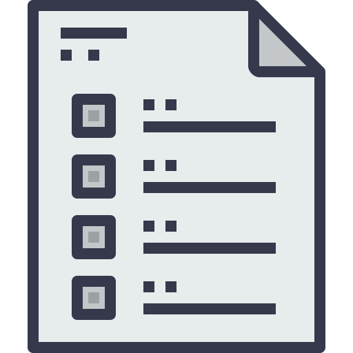Document, Paper, Message, List, Office, Page, Business, Form Icon