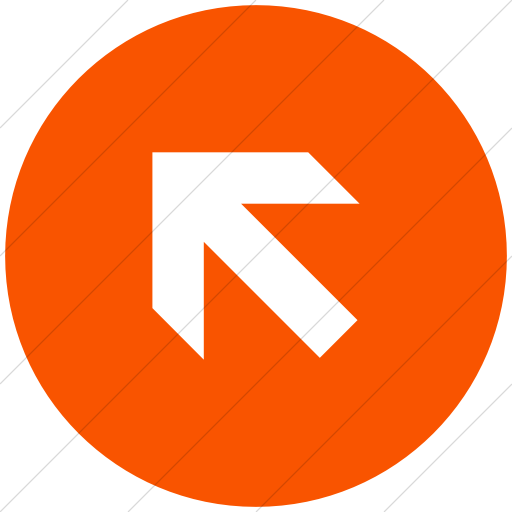 Flat Circle White On Orange Aiga Forward And Left Arrow