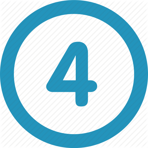 Four, Round Icon