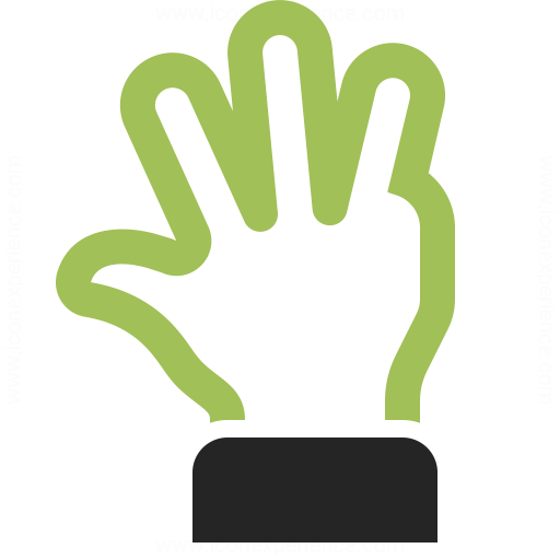 Hand Four Icon Iconexperience