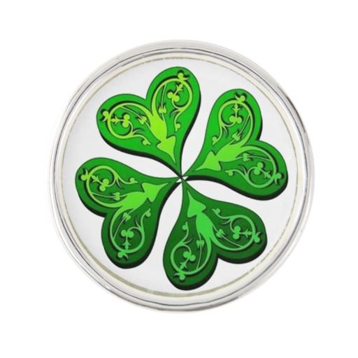 Lucky Four Leaf Clover Lapel Pin Tattoos Clover