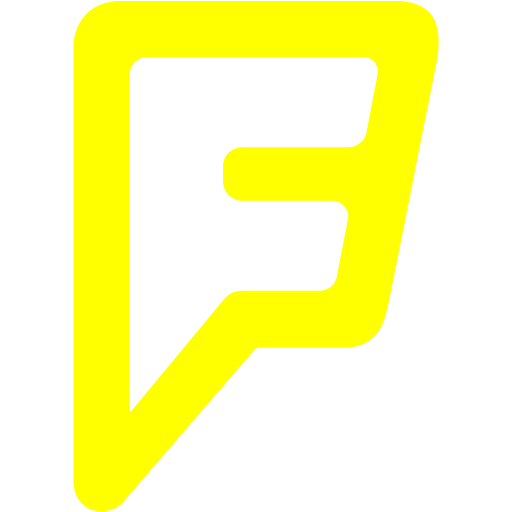 Yellow Foursquare Icon