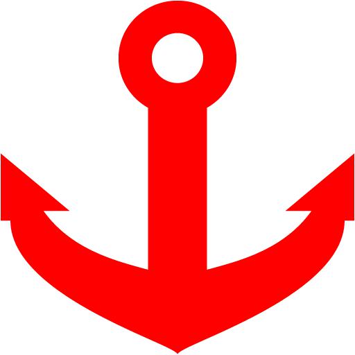 Red Anchor Icon