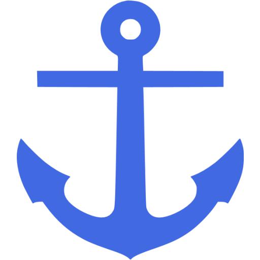 Royal Blue Anchor Icon