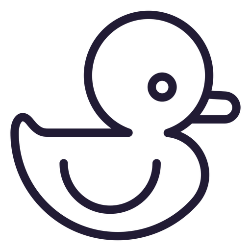 Baby Rubber Duck Stroke Icon