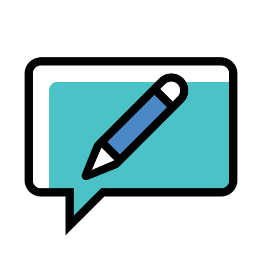 Blog, Content, Chat, Write, Message Icon Free Of Responsive