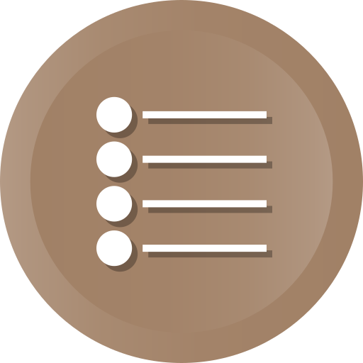 Bullet, Bullets, Items, List, Menu, Unjustified Icon Free