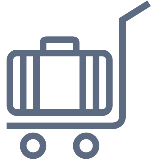 Grey, Luggage, Cart Icon Free Of Hotel And Spa Icons