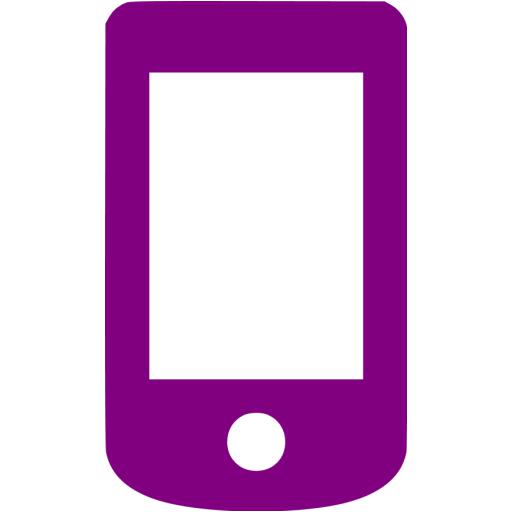 Purple Mobile Phone Icon