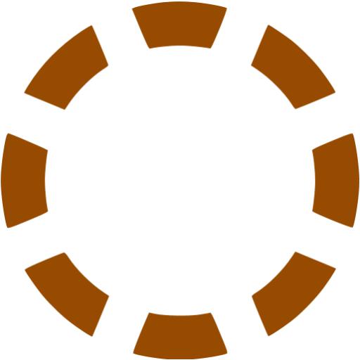 Brown Circle Dashed Icon