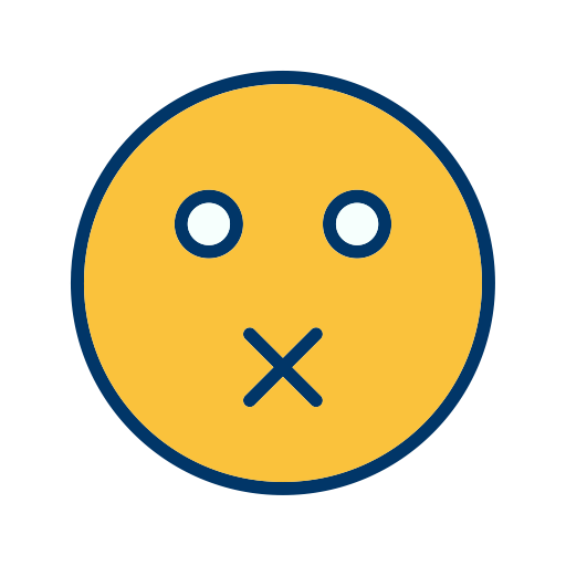 Emoticon, Face, Mute, Smiley Icon