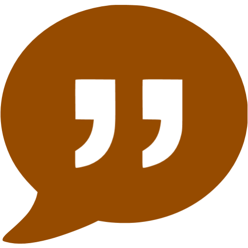 Brown Quote Icon