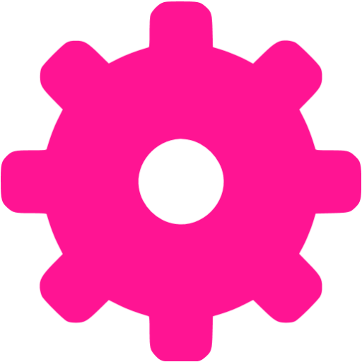 Deep Pink Gear Icon