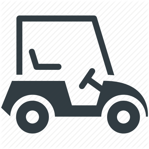 Golf Car, Golf Cart, Golf Motor, Golf Trolley, Sports Gear Icon