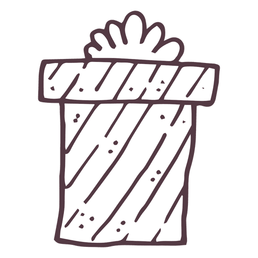 Christmas Gift Box Hand Drawn Icon