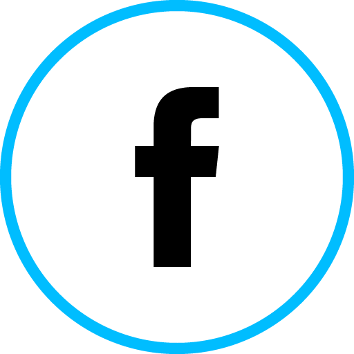 Facebook Free Social Media Blue Round Outline Icon Design