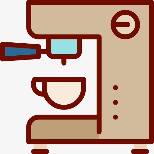 Drip Coffee Maker, Coffee Machine, Hourglass, Cartoon Png Image