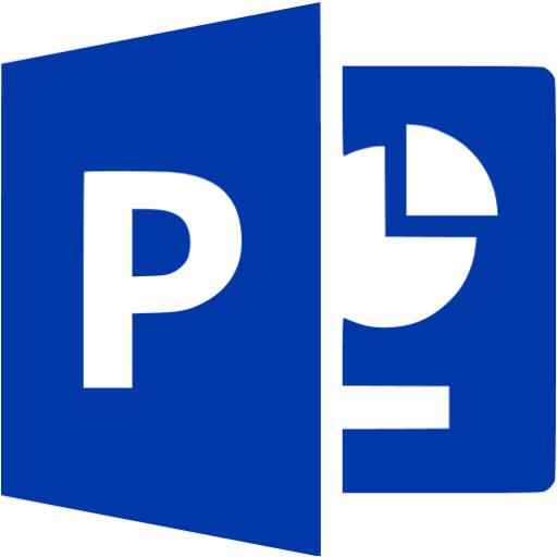 Royal Azure Blue Microsoft Powerpoint Icon