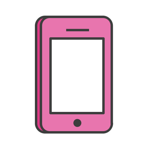 Iphone, Mobile, Phone, Pink, Screen, Smartphone, Touch Icon