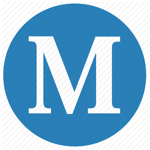 Blue Letter M Blue Round Icon Set Lolenko Svetlana Music Clipart