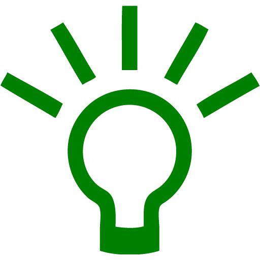 Green Lightbulb Icon