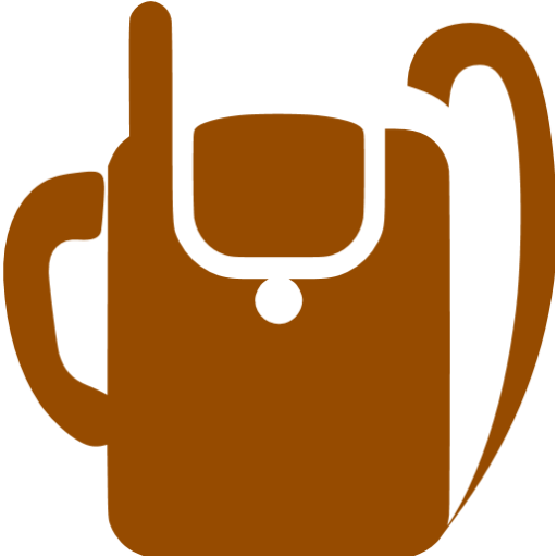 Brown Military Backpack Radio Icon