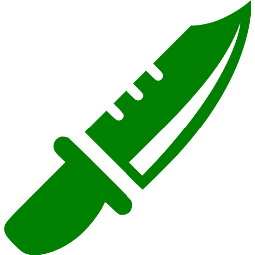 Green Military Knife Icon
