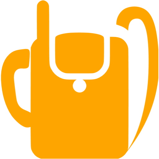 Orange Military Backpack Radio Icon