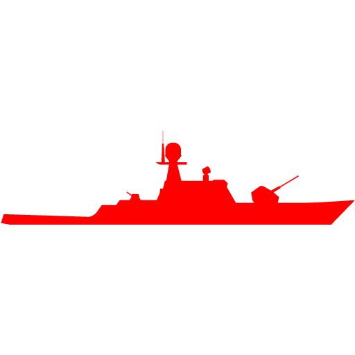 Red Military Boat Icon