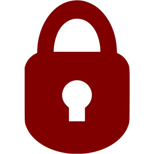 Maroon Padlock Icon