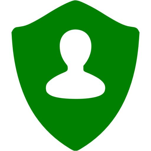 Green User Shield Icon