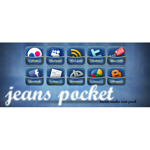 Jeans, Media, Set, Social, Screenshot, Pocket Icon