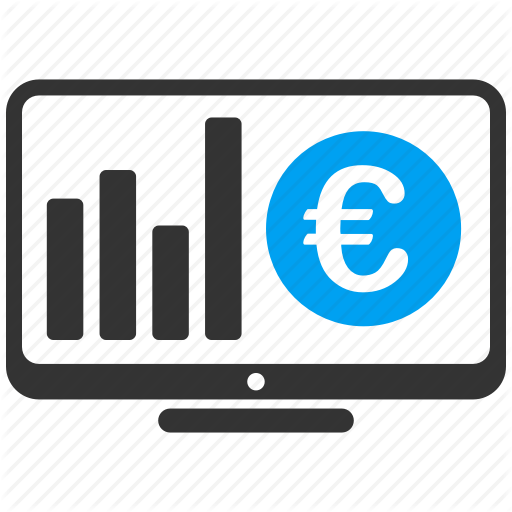 Business, Desktop, Display, Euro, European, Monitor, Stock Market Icon