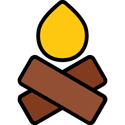 C Campfire, Energy, Filled, Flame, Light, Travel Icon