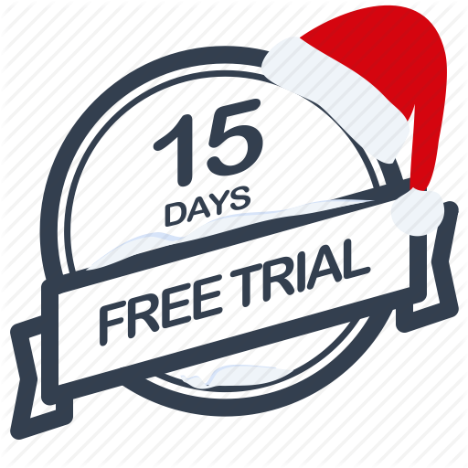 Christmas, Days, Free, Guarantee, Label, Santa, Trial Icon