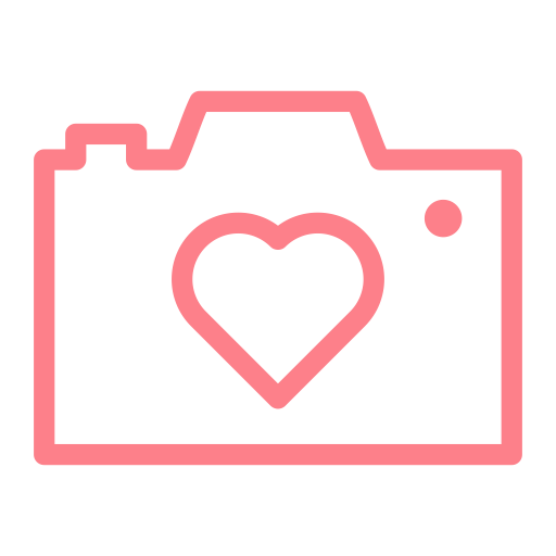 Camera, Dating, Heart, Love, Valentine, Wedding Icon