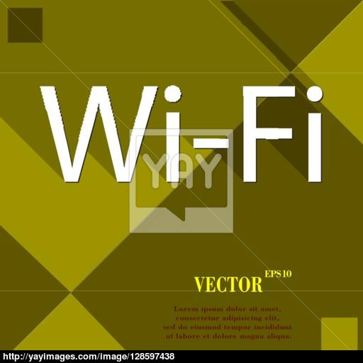 Free Wifi Icon Symbol Flat Modern Web Design With Long Shadow