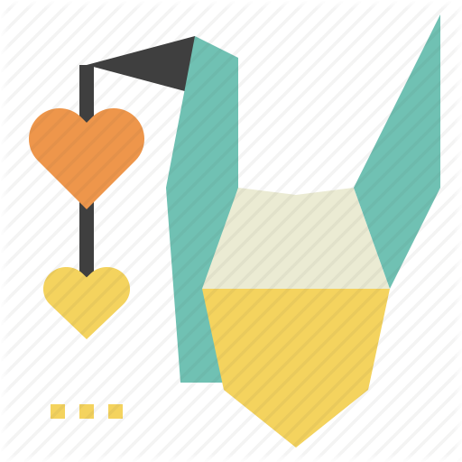 Bird, Freedom, Heart, Motivation, Origami, Passion Icon