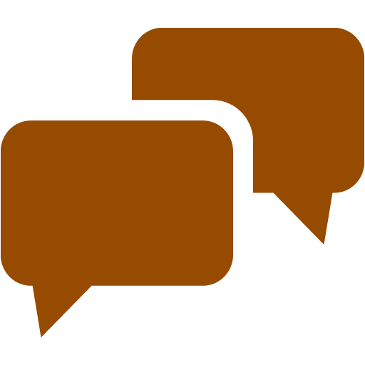 Brown Speech Bubble Icon
