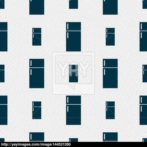 Refrigerator Icon Sign Seamless Abstract Background