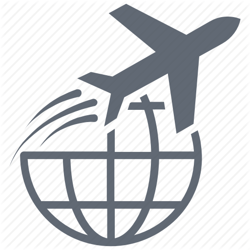 Air Delivery, Air Freight, Globe, International Shipping, Plane Icon