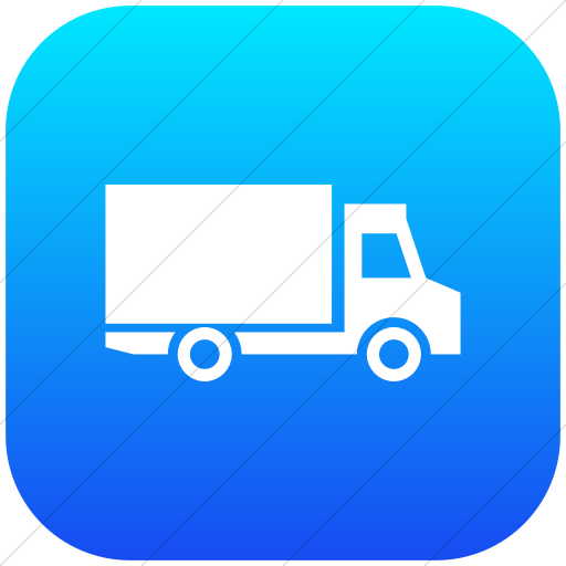 Flat Rounded Square White On Ios Blue Gradient Ocha